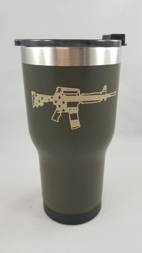 USA FLAG PLEDGE W/AR-15 - RTIC 20oz | Ekkomarking